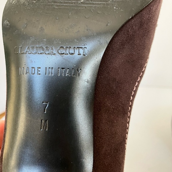 Claudia Ciuti Pumps w Kitten Heels, Maroon, Women’s 7M - Picture 7 of 9